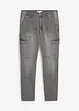 Jean cargo droit extensible, Regular, bonprix