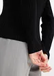 Pull en fine maille à col décoratif, bonprix