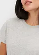 T-shirt à finitions en maille et fil brillant, bonprix
