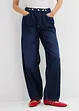 Jean balloon taille mi-haute, avec boutons, toile ultra-douce, bonprix