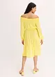 Robe à col Bardot en viscose texturée, bonprix