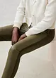 Legging en cuir d'agneau nappa à empiècement élastique, bonprix