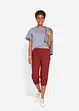 Pantalon 3/4 en lin et coton, bonprix