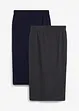 Lot de 2 jupes crayon en jersey, bonprix