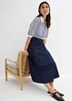 Jupe en jean, style portefeuille, super douce, bonprix