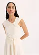 T-shirt en coton extensible avec détail twisté, bonprix
