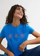 Lot de 2 T-shirts basiques avec imprimé, bonprix