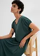 Robe en jersey, col V, viscose mélangée, bonprix