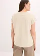 T-shirt à empiècement tissé et strass, bonprix