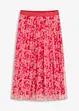 Jupe plissée en jersey mesh, bonprix