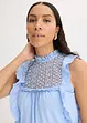 Top en jersey avec broderies anglaises, bonprix