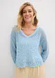 Pull léger en maille ajourée, bonprix