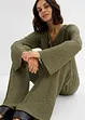Pantalon large taille élastiquée en crêpe, bonprix