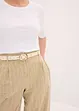 Pantalon à pinces en lin majoritaire, bonprix