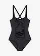 Maillot 1 pièce sculptant en matière brillante, maintien modéré, bonprix