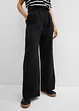 Pantalon palazzo à bords-côtes, bonprix