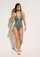 Maillot 1 pièce dos nu avec fil brillant, bonprix