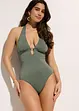 Maillot 1 pièce dos nu avec fil brillant, bonprix
