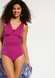 Maillot 1 pièce sculptant à larges bretelles, maintien modéré, bonprix