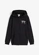 Sweat zippé à capuche en coton mélangé, bonprix