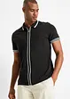Polo zippé en maille piquée 100% coton, bonprix