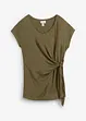 T-shirt cache-cœur, 100% lin, bonprix