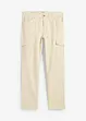 Pantalon slim extensible, jambes droites, avec poches cargo, bonprix