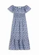 Robe midi à col Bardot en coton léger, bonprix
