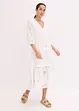 Robe midi à broderies anglaises, bonprix