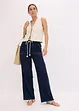 Pantalon en twill léger avec cordon et coutures contrastantes, bonprix