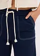 Pantalon en twill léger avec cordon et coutures contrastantes, bonprix