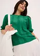 T-shirt en broderie anglaise avec volants, bonprix