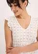 T-shirt à broderies anglaises, bonprix