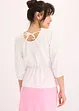 Blouse à manches bouffantes et dos original, bonprix