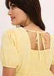 Blouse à manches bouffantes et encolure boutonnée, bonprix