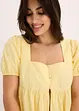 Blouse à manches bouffantes et encolure boutonnée, bonprix