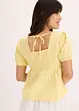 Blouse à manches bouffantes et encolure boutonnée, bonprix