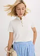 Top en coton à col volanté, bonprix