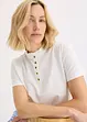 Top en coton à col volanté, bonprix