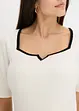 Pull  en maille fine avec bande contrastante, bonprix