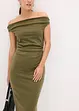 Robe midi à encolure Bardot, bonprix