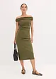 Robe midi à encolure Bardot, bonprix