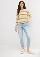 Jean mom taille haute, raccourci, peu extensible, bonprix