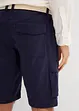 Bermuda cargo avec lin et ceinture, Regular, bonprix