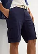Bermuda cargo avec lin et ceinture, Regular, bonprix