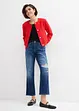 Jean droit cropped taille mi-haute élastiquée, peu extensible, bonprix