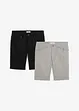 Lot de 2 bermudas extensibles, Regular, bonprix