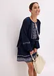 Blouse oversize à broderies, bonprix