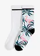 Lot de 2 paires de chaussettes avec coton et semelle éponge, bonprix