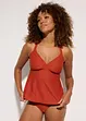 Tankini (ens. 2 pces) en matière texturée, bonprix